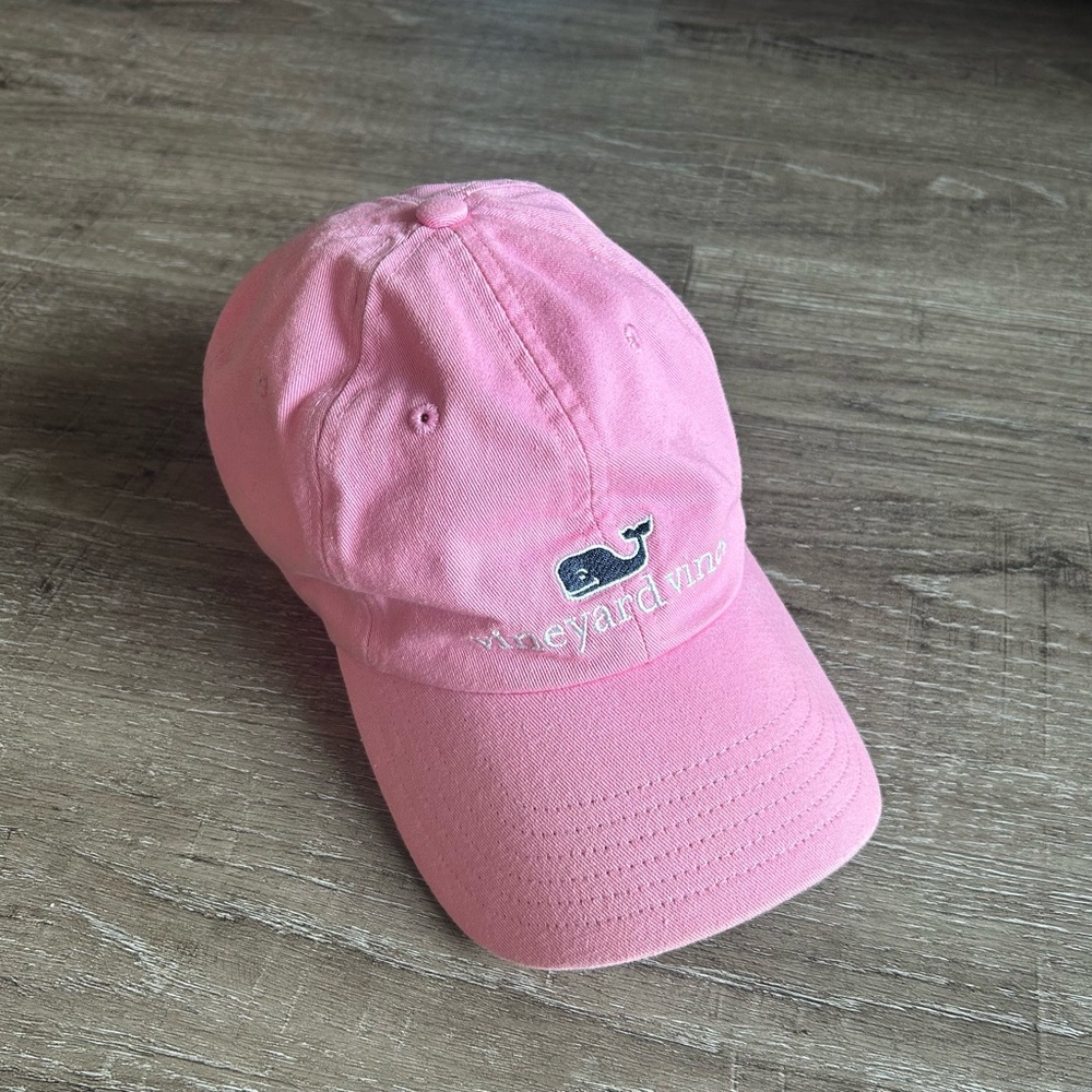 Pink Vineyard Vines Baseball Hat cap with whale graphic NWOT